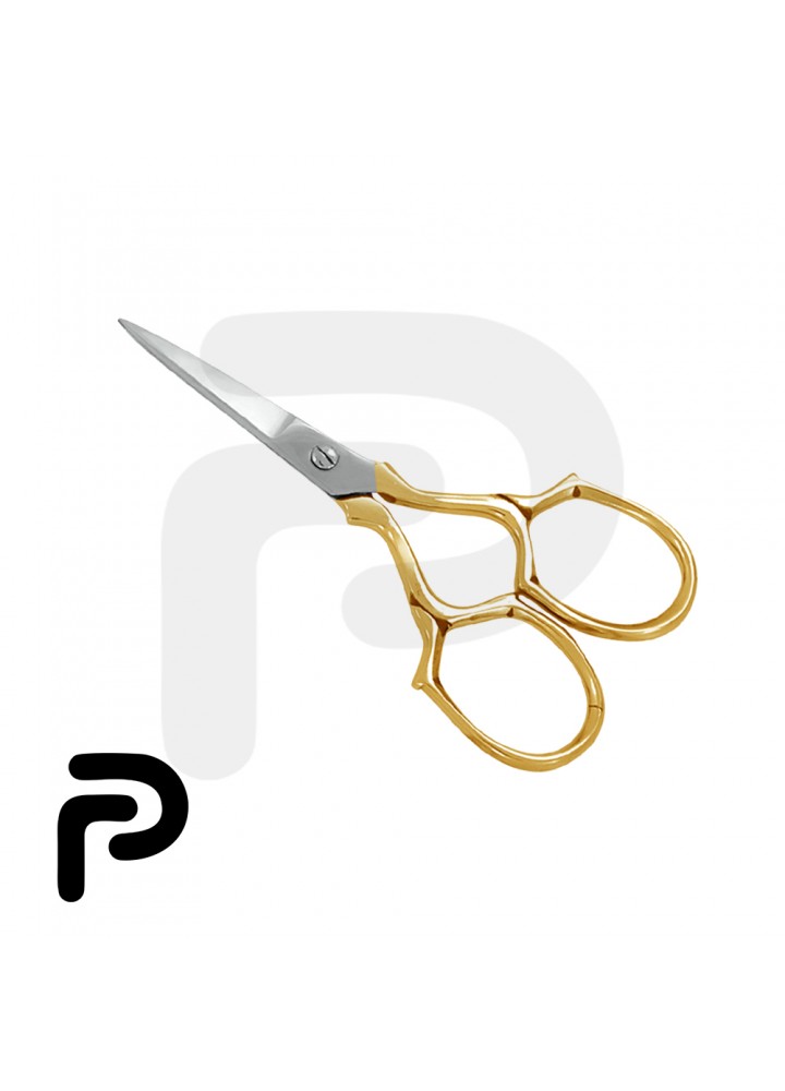 Large ring golden nail scissors